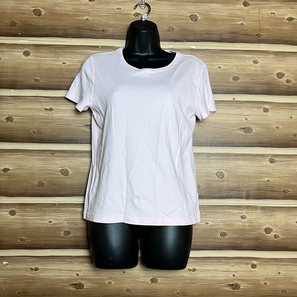 5/$20 Croft & barrow short sleeve the classic pink tee size M petite 100% cotton